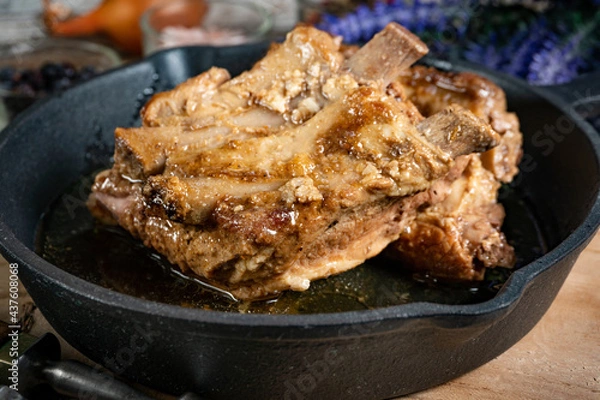 Fototapeta Braised ribs.