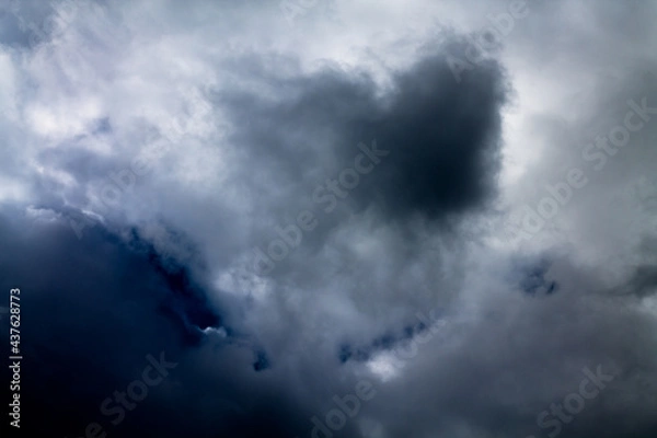Fototapeta Background of storm clouds before a thunder-storm