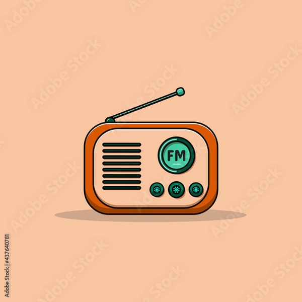 Obraz radio vector illustration