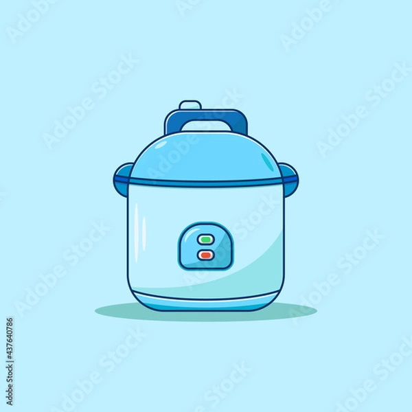Obraz rice cooker illustration cute