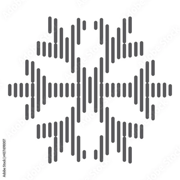 Fototapeta Shape line snow symbol. Vector illustration.