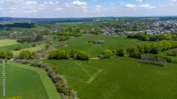 Obraz Aerial view of landscape in the Eifel region, Germany