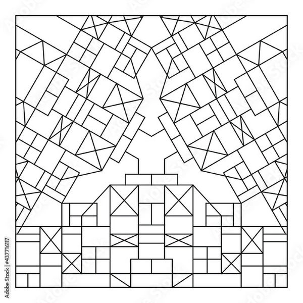 Obraz Tile Pattern Triangular Coloring Page
Fun coloring pages for adults.Coloring Page of geometric abstract pattern in triangular formation. Printable vector in EPS 8.