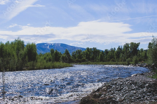 Fototapeta river landscape