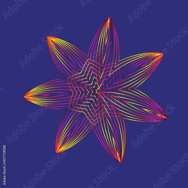 Obraz multicolored snowflake
