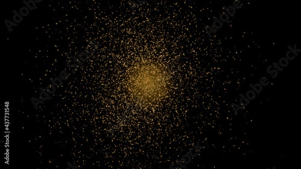 Fototapeta 金色に輝くボケの抽象的な背景素材	