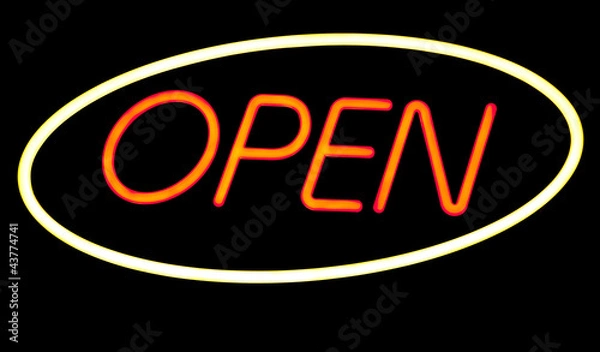 Obraz open  neon sign