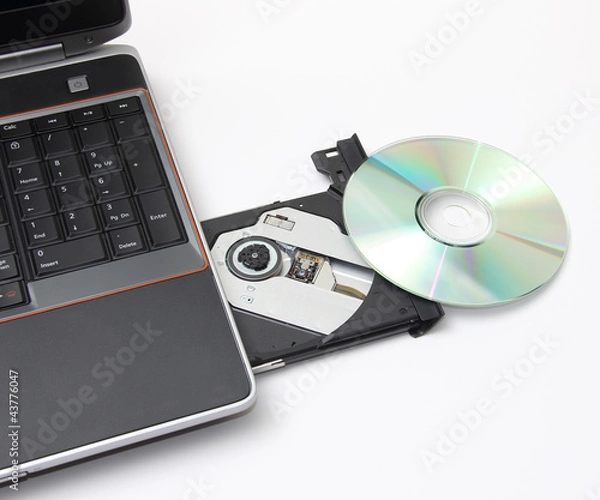 Obraz laptop with open CD tray