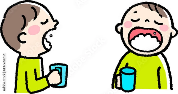 Obraz うがいをする子ども