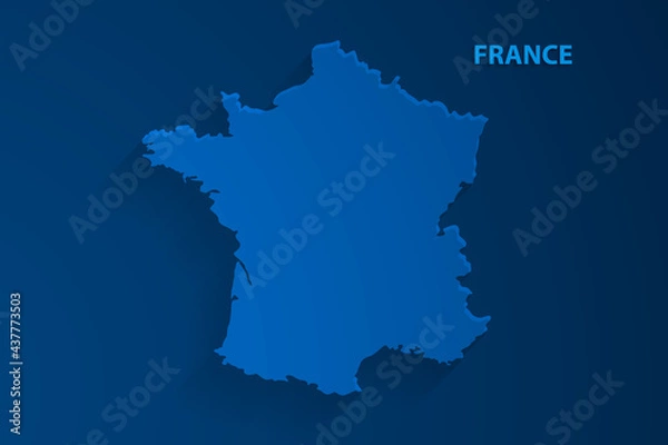 Obraz Blue France map background, vector