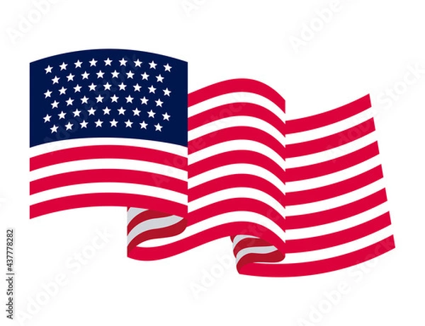 Fototapeta usa flag waving