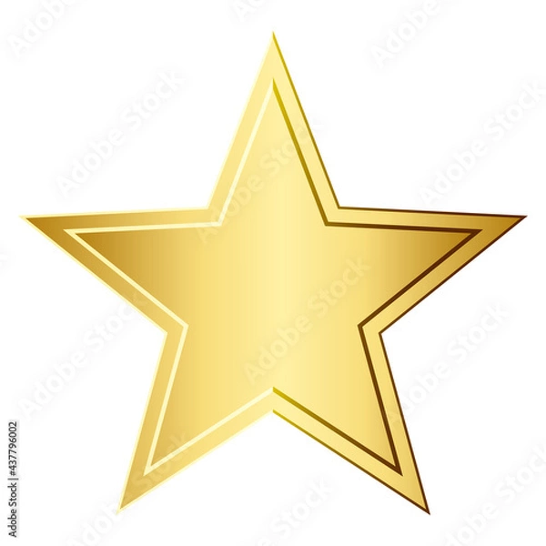 Fototapeta Gold star - vector
