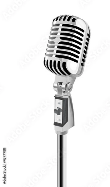 Obraz Mikrofon retro (wektor)