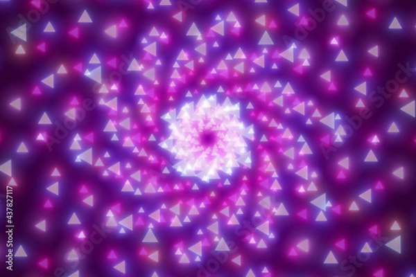 Obraz purple abstract background, abstract spiral, triangles