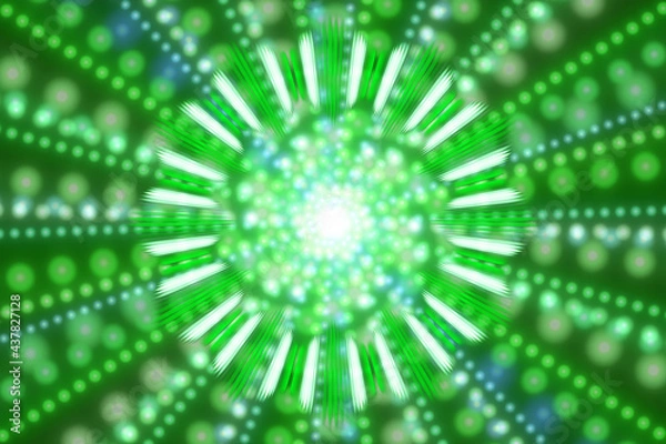 Obraz green abstract background, particles and light
