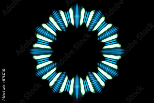 Obraz abstract shape on black background, isolated