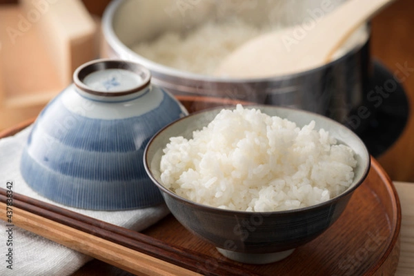 Fototapeta 羽釜で炊いたご飯