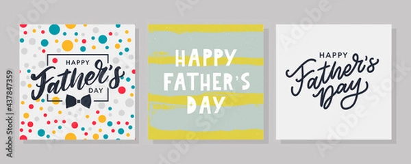 Obraz Happy father's day. Lettering. Banner Sale Brush text pattern vector