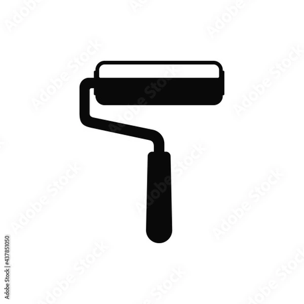 Fototapeta MobileSimple icon of paint roller and painting related vector icons. Vector illustration design.