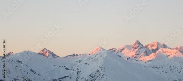 Obraz sunset in the mountains