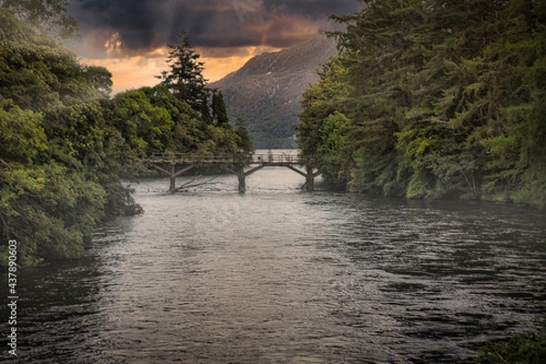 Obraz Lachsfluß in Schottland