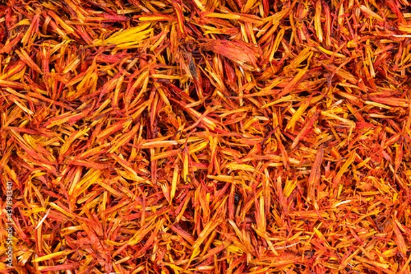 Fototapeta background - many dried safflower petals