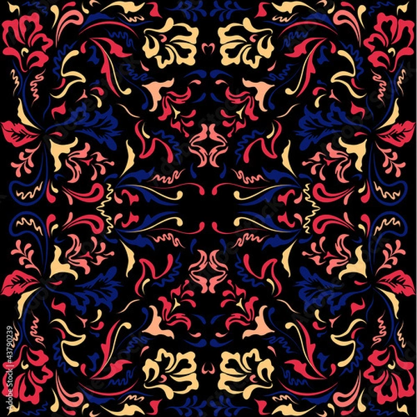 Obraz Seamless color pattern with  floral mot