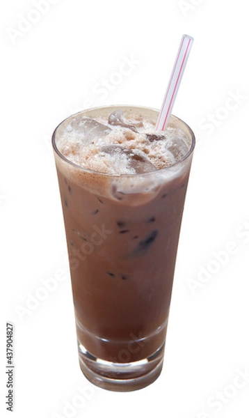 Fototapeta Milo is a chocolate flavoured malted powder product produced by Nestlé, typically mixed with milk, hot water, or both, to produce a beverage.