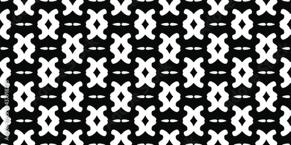 Fototapeta  vector pattern with diagonal elements. abstract ornament for wallpapers and backgrounds. Black and white colors.