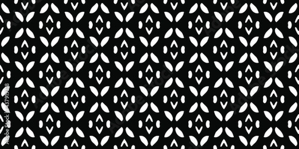 Fototapeta vector pattern with diagonal elements. abstract ornament for wallpapers and backgrounds. Black and white colors.