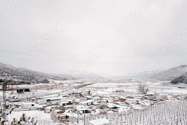 Fototapeta 시골의 설경