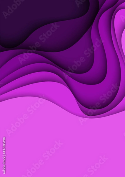 Fototapeta Abstract background. Paper cut shapes. Template for banner, brochure, book cover, booklet design.