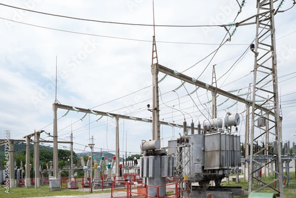Obraz Distribution electric substation
