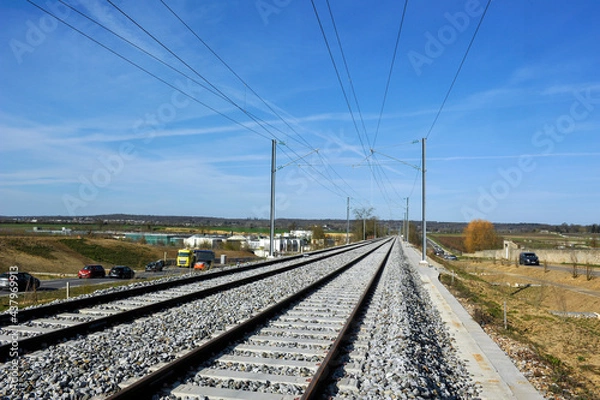 Fototapeta chemin de fer