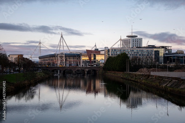 Obraz Cardiff Skyline, including Principality Stadium