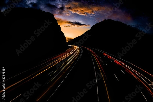Obraz highway at night