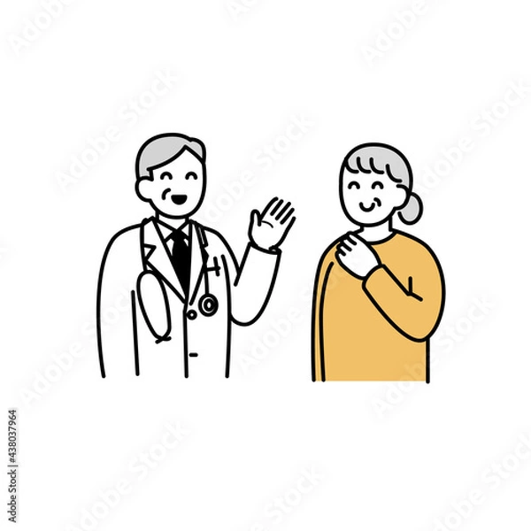 Fototapeta 先生と患者さんイラスト素材