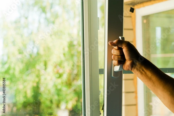 Obraz plastic windows with mosquito nets