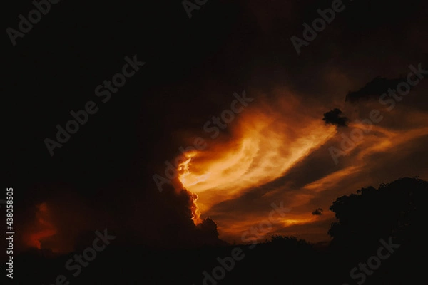 Fototapeta fire in the night