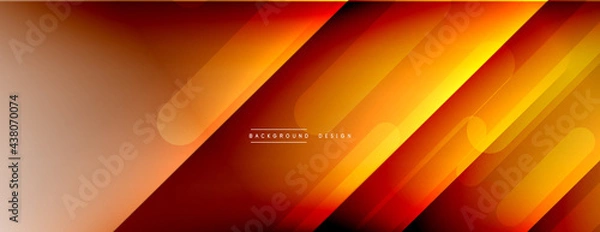 Fototapeta Dynamic lines abstract background. 3D shadow effects and fluid gradients. Modern overlapping forms