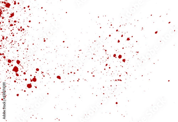 Obraz Blood dripping isolated on white background