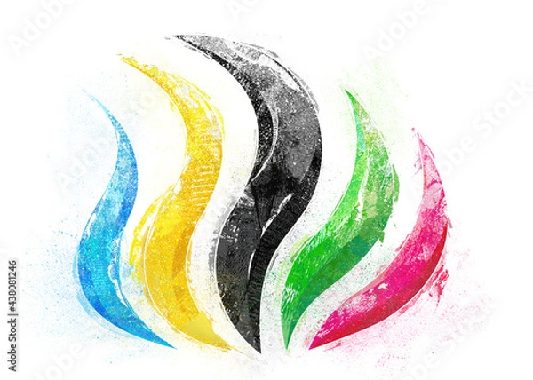 Obraz  Olympic colors, frame image, background texture