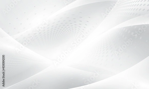 Fototapeta Abstract white background poster with dynamic. technology network Vector illustration.