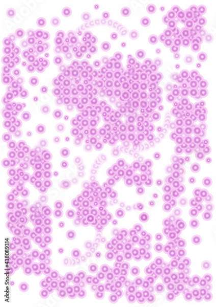 Fototapeta pink bubbles cell in variation of size and direction.