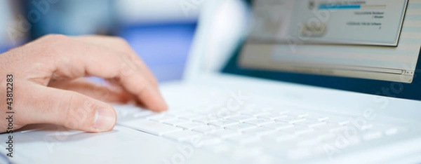 Fototapeta typing computer keyboard