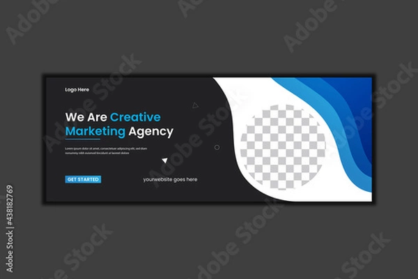 Obraz Digital Marketing Facebook Cover Design and Web Banner