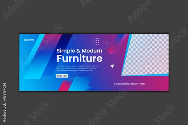 Obraz Furniture Facebook Cover Design and Web Banner