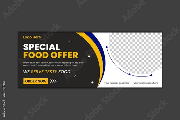 Obraz Food Facebook Cover Design and Web Banner