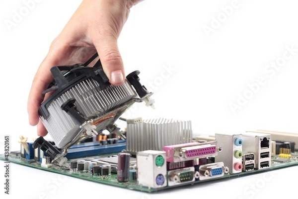 Obraz Computer mainboard hardware and installation fan