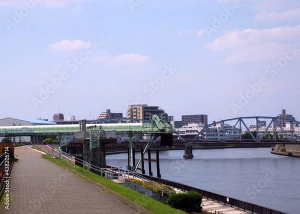 Fototapeta パイプのある風景　